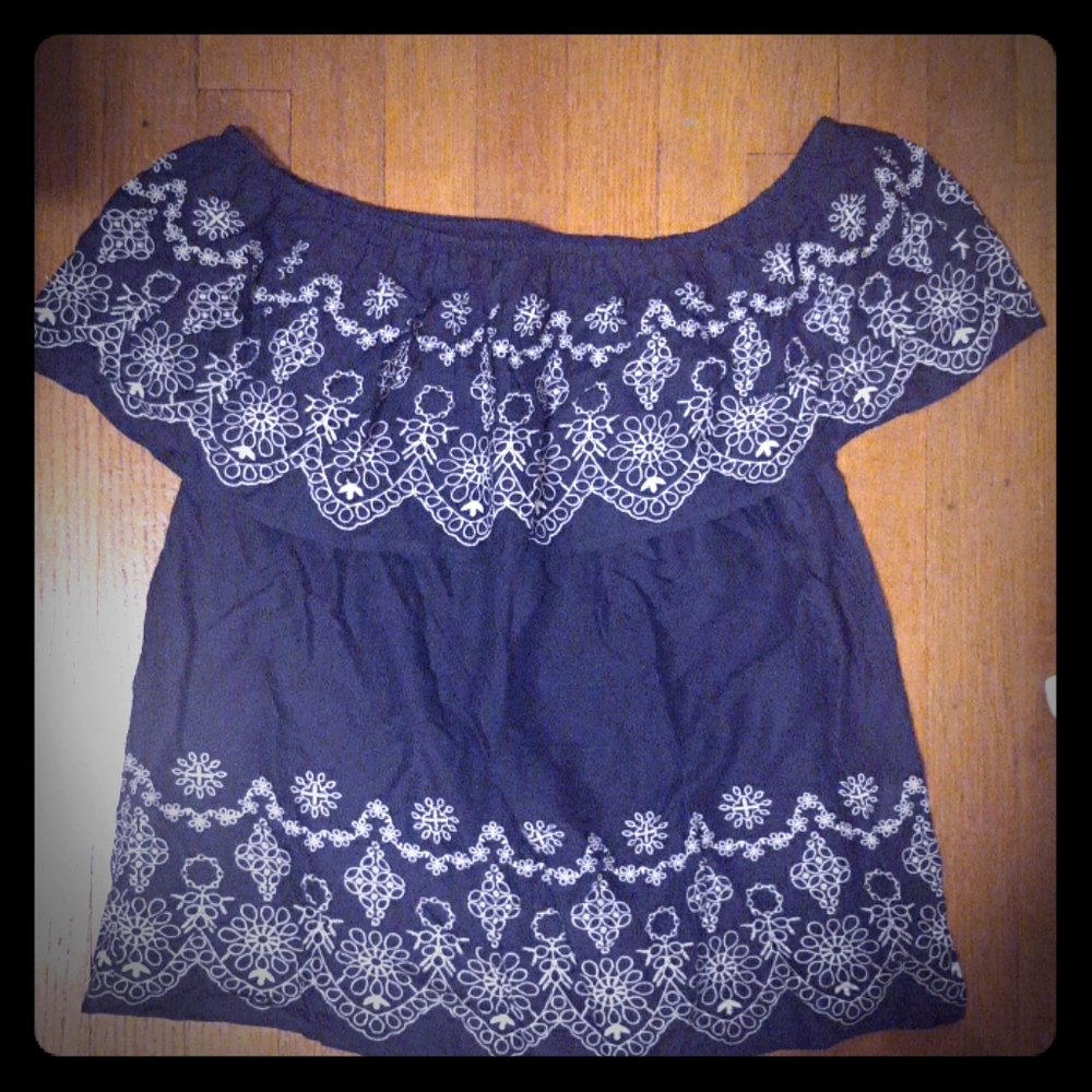 New York and company off the shoulder top